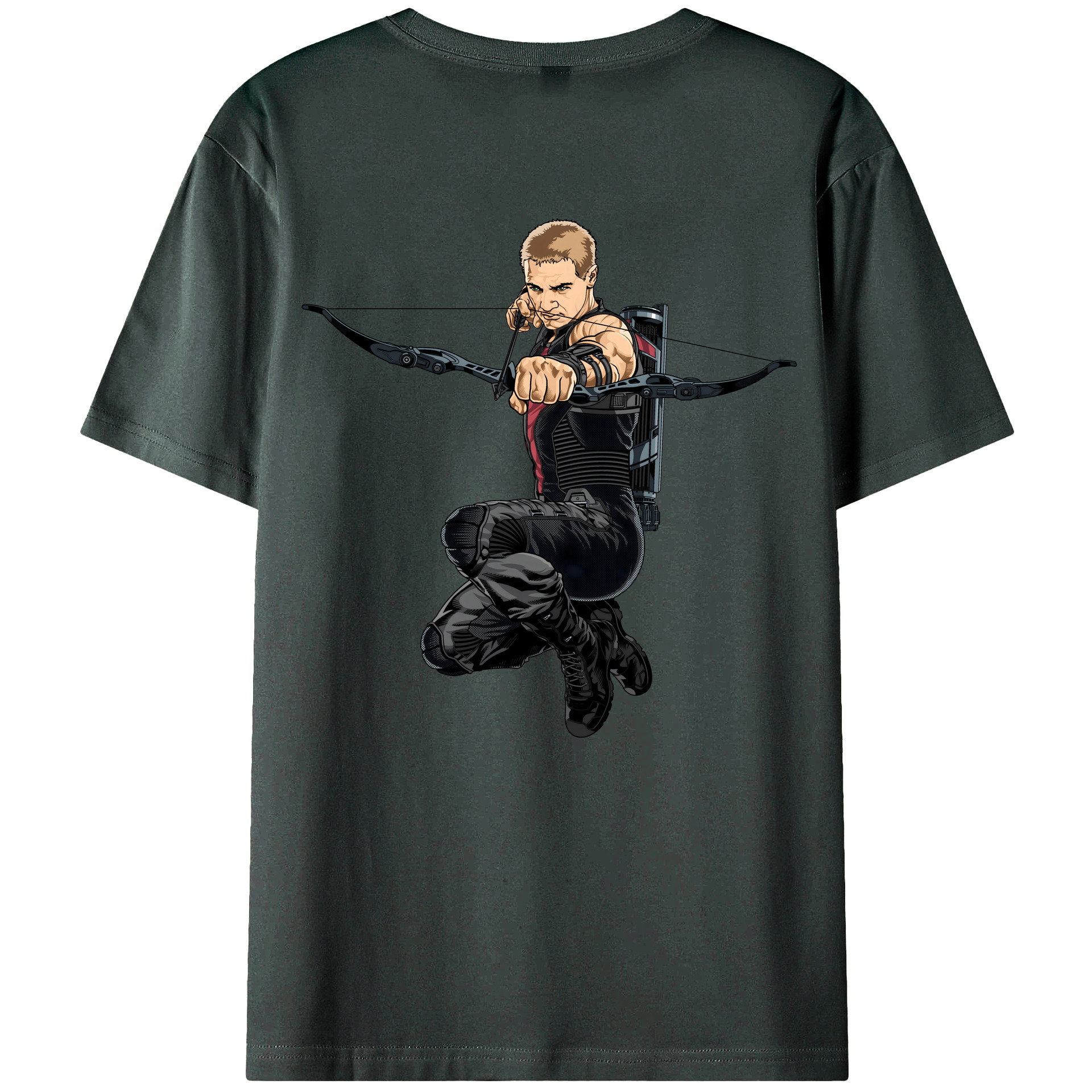 （画像用） アベンジャーズ The Avengers 綿100％ メンズ半袖Tシャツ（バックプリント） 通気性